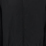 BLACK NYLON BOMBER WITH HIGH COLLAR