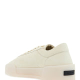 BEIGE LEATHER LOW MINIMALIST AEROBIC SNEAKERS