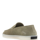 MINIMALIST SUEDE LOAFER IN SAGE GREEN WITH RUBBER SOLE