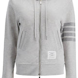 4-BAR HOODIE WITH ZIPPER AND