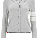 LIGHT GREY COTTON SHIRT WITH 4 STRIPES