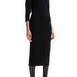 "MID-LENGTH VISCOSE KNIT DRESS"