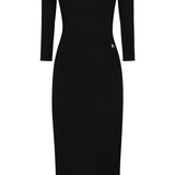 "MID-LENGTH VISCOSE KNIT DRESS"