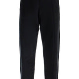 HIGH-WAISTED BLACK COTTON JOGGER PANTS