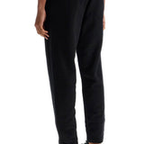 HIGH-WAISTED BLACK COTTON JOGGER PANTS