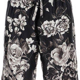 SILK FLORAL PRINT BERMUDA SHORTS SET