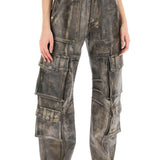 IRIN CARGO PANTS IN VINTAGE-EFFECT NAPPA LEATHER