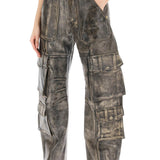 IRIN CARGO PANTS IN VINTAGE-EFFECT NAPPA LEATHER