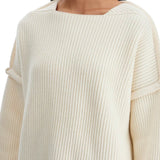 'OVERSIZED RIBBED KNIT PUL