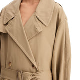 DOUBLE-BREASTED TRENCH COAT WITH