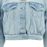 STRETCH DENIM BOMBER JACKET IN 8