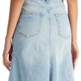 FLARED DENIM SKIRT.