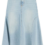 FLARED DENIM SKIRT.