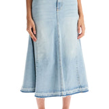 FLARED DENIM SKIRT.