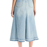 FLARED DENIM SKIRT.