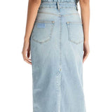 STRETCH DENIM MIDI DRESS IN 8