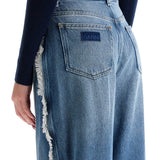 DISTRESSED BARREL JEANS WITH