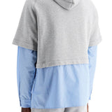 HYBRID SWEATSHIRT WITH SHIRT BOTTOM