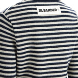 STRIPED BOILED WOOL KNIT PULLOVER SWEATER