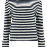 STRIPED BOILED WOOL KNIT PULLOVER SWEATER