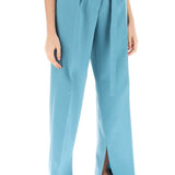 WIDE LEG PANTS IN LIGHT WOOL