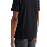 T-SHIRT IN LYOCELL E COTONE NERO GIROCOLLO