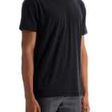 T-SHIRT IN LYOCELL E COTONE NERO GIROCOLLO