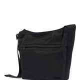 BLACK RECYCLED POLYESTER SACOCHE WITH ADJUSTABLE STRAP