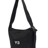 BLACK RECYCLED POLYESTER SACOCHE WITH ADJUSTABLE STRAP