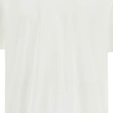 WHITE COTTON T-SHIRT WITH WIDE NECKLINE