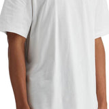 WHITE COTTON T-SHIRT WITH WIDE NECKLINE