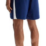 BLUE COTTON SHORTS WITH SIDE STRIPES