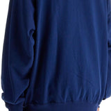 MEN'S BLUE ZIP HOODIE IN COTTON WITH RECYCLED POLYESTER