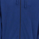 MEN'S BLUE ZIP HOODIE IN COTTON WITH RECYCLED POLYESTER