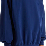 BLUE COTTON CREWNECK SWEATSHIRT FOR MEN