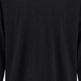 LONG SLEEVE BLACK COTTON T-SHIRT WITH MEN'S GRAPHIC