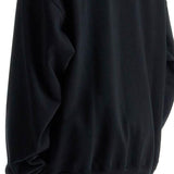 BLACK COTTON CREWNECK SWEATSHIRT WITH TONE-ON-TONE LOGO