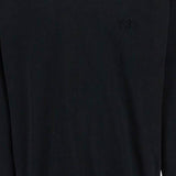 BLACK COTTON CREWNECK SWEATSHIRT WITH TONE-ON-TONE LOGO