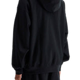 BLACK COTTON ZIP HOODIE