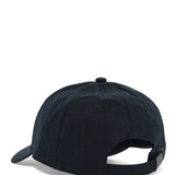 BLACK COTTON BASEBALL CAP WITH CURVED BRIM ADJUSTABLE