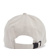 GRAY COTTON CAP WITH LARGE LOGO AND CURVED BRIM