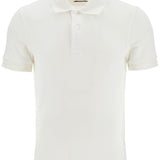 WHITE COTTON POLO WITH CLASSIC COLLAR