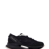 S-GENDO RUN BLACK FABRIC AND LEATHER RUNNING SNEAKERS