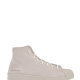 HIGH-TOP PRO MODEL SNEAKERS IN LIGHT GRAY SUEDE WITH VELCRO CLOSURE