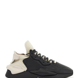 BLACK FABRIC AND LEATHER KAIWA SNEAKERS FOR MEN