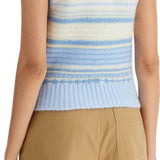 "SOFT STRIPED KNIT VEST WITH A COMFORTABLE