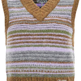 'SOFT STRIPED KNIT VEST WITH A COMFORTABLE