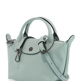 LIGHT GREEN LEATHER HANDBAG LE PLIAGE XTRA WITH ZIP AND HANDLES