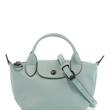 LIGHT GREEN LEATHER HANDBAG LE PLIAGE XTRA WITH ZIP AND HANDLES