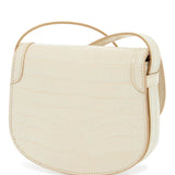 MINI SHOULDER BAG CROCODILE IVORY WITH ADJUSTABLE STRAP